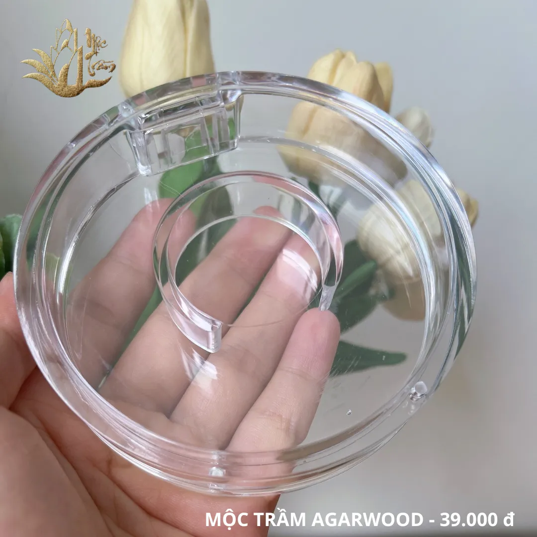 Premium Clear Acrylic Round Box – Luxury Case for Agarwood Bracelets &amp; Jewelry